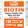 Bote de complemento alimenticio de biotina o vitamina B7 (también llamada vitamina B8 o vitamina H)